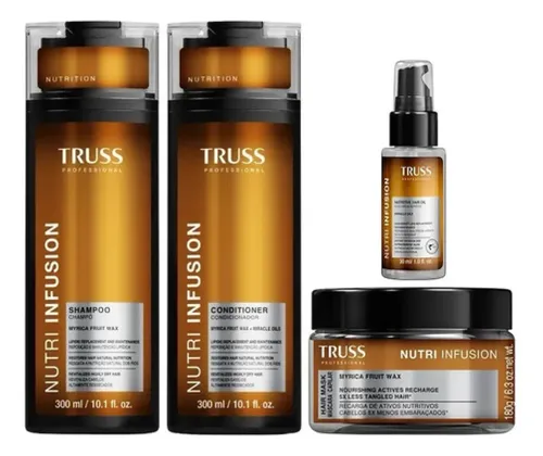 Kit Truss Nutri Infusion Shampoo, Condicionador, Máscara e Óleo 30ml