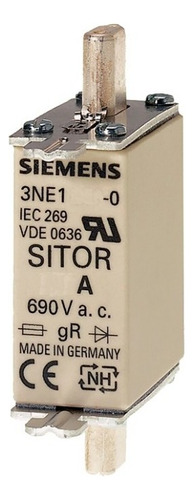 Cartucho Fusible Sitor Nh Tamaño 0 160a Siemens 3ne4124