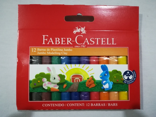 Plastilina 12 Barras Faber Castell Colores Naturales Fuertes