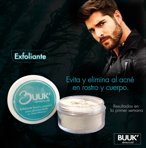 Elimina Acné. Exfoliante Facial Y Corporal Para Hombre