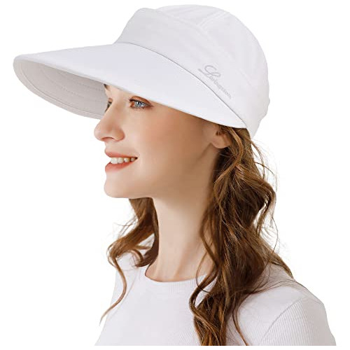 Sombrero De Sol Para Mujer, 2 En 1 Con Cremallera, Visera De