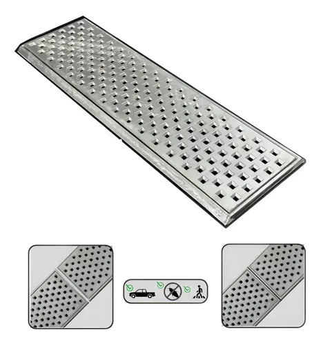 Ralo Linear 20x100 Grelha Aluminio + Suporte (2 Peças 50cm) Niza