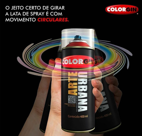 Imagem 3 de 4 de Spray Colorgin Arte Urbana Multiuso/graffiti -todas As Cores