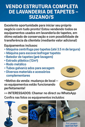 Estrutura Completa De Lavanderia De Tapetes A Venda