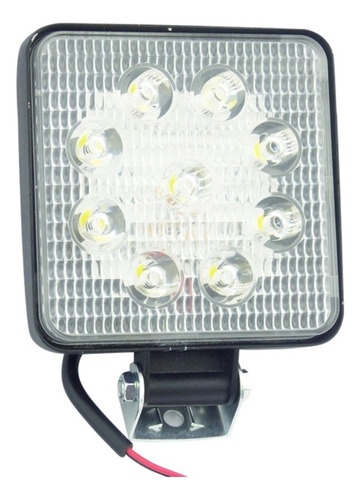 Neblinero 9 Led De  12v Cuadrado, Luz Blanca 48 Watt