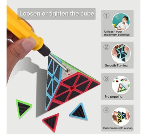 Paquete 4 Cubos Moyu Megaminx Pyraminx Skewb 2x2 3x3