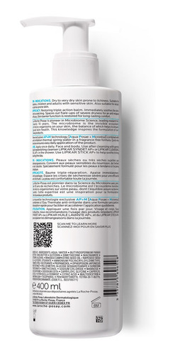 Imagen 3 de 3 de Lipikar Baume Ap + M 400 Ml La Roche Posay