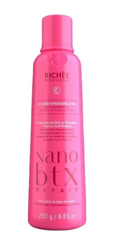Shampoo, Acondicionador, Máscara Nano Btx 250ml Richée