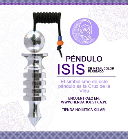 Pendulo Isis De Metal Plateado