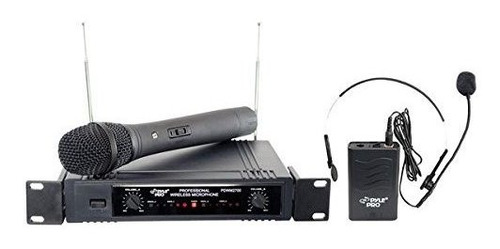 Pylepro Pdwm2700 Dos Canales Vhf Microfono Inalambrico