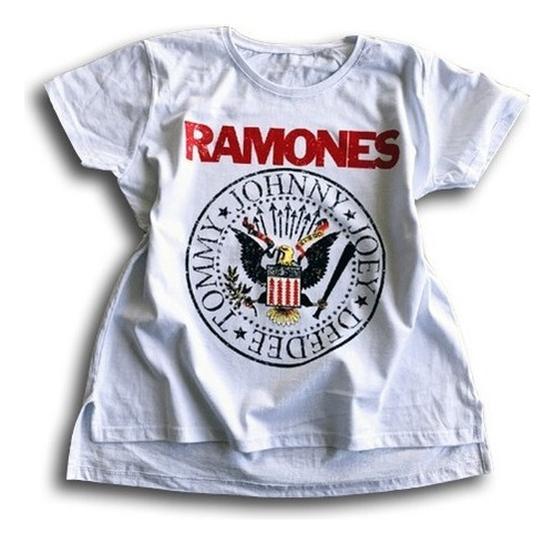 Remera Ramones Logo Clasico De Algodon Nevada Lupe Store