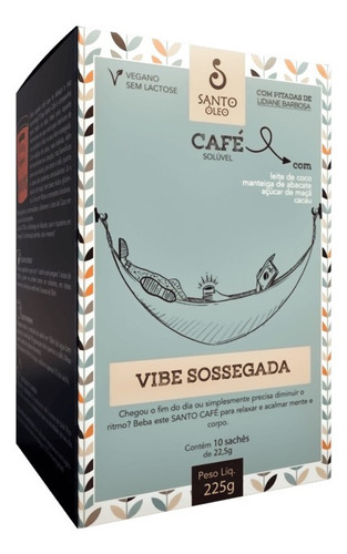 Café Vegano Solúvel Vibe Sossegada (01 Caixa Com 10 Sachês)