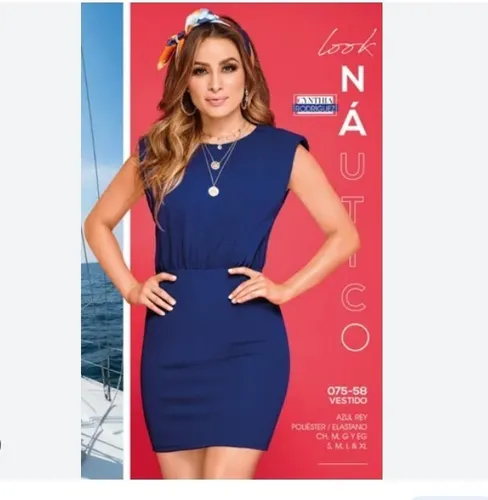 Vestido Cklass 075 58 Azul Rey Outlet saldos Mchn MercadoLibre