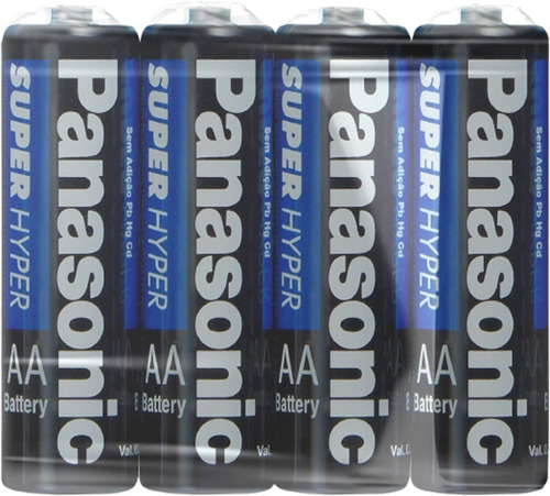 Pilha AA Panasonic Super Hyper UM-3SH Cilíndrica - kit de 52 unidades
