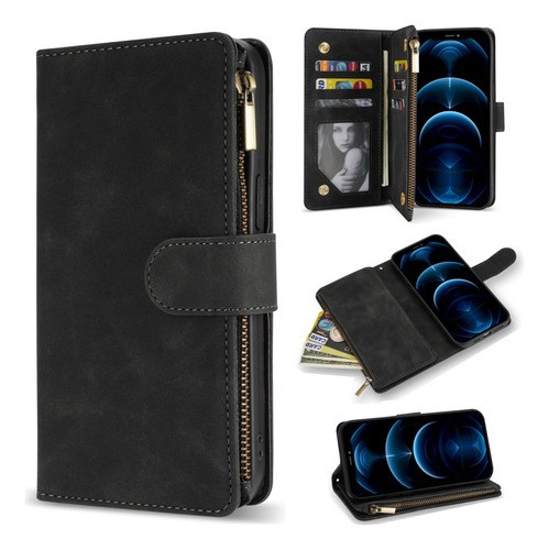 Zzxx iPhone 12 Pro Max Wallet Case With Card Slot Premium So