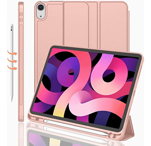 Funda Para iPad Gen 5ta/soporte Para Lapiz (rosa Gold)