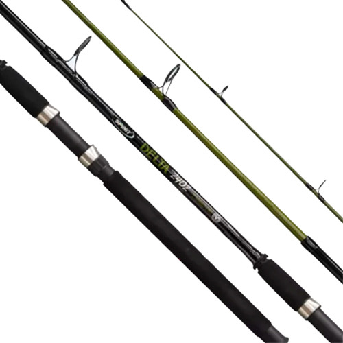 Caña Pesca 2.40m Delta 2402 2t Variada Spinit Rio Arroyo Color Verde