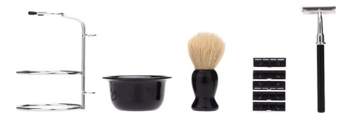 Barbería Set De Barba Hisopo Navaja Navajin Para Afeitar