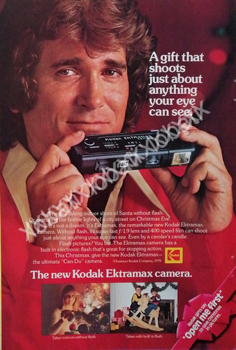 Cartel Michael Landon Y Camaras Kodak Ektramax 1979 416