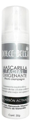 Mascarilla Facial Oxigenante Dolce Bella Champagne Carbón Tipo de piel Mixta