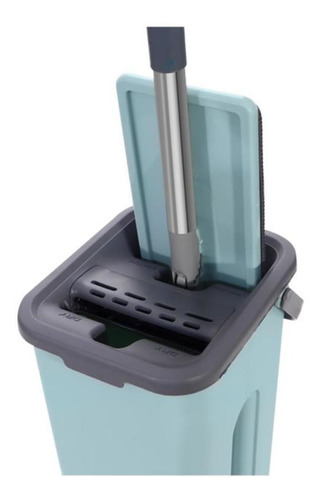 Mop Flat Balde 6 Litros Com 2 Refis Com Cabo Extensível Inox