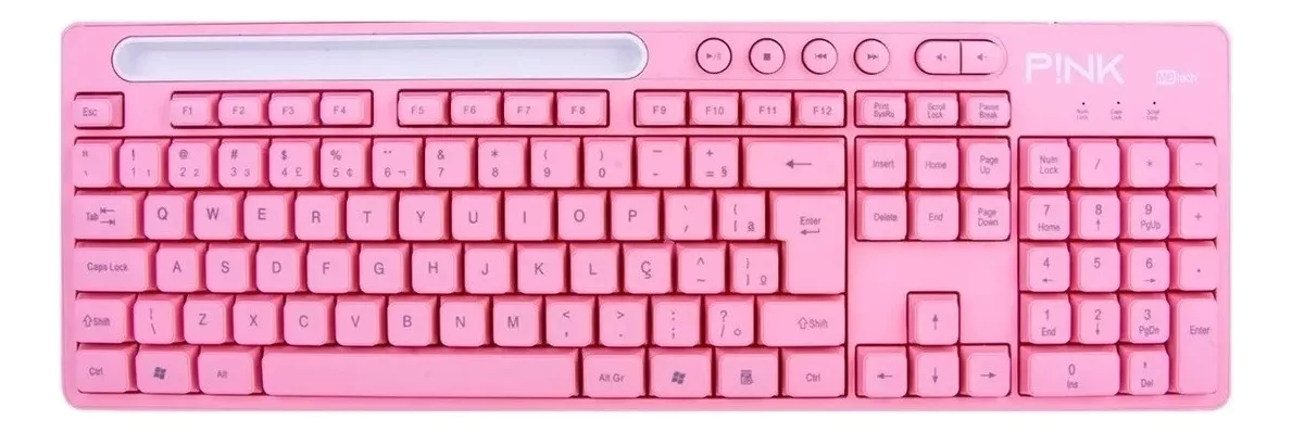 Terceira imagem para pesquisa de teclado rosa