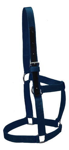 Bozal De Nylon Caballo Adulto Sin Cabestro Color Azul Marino