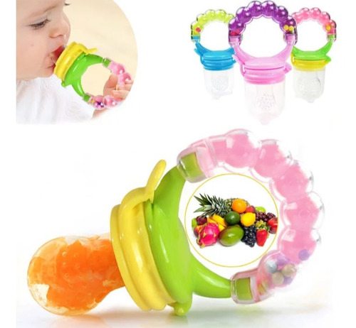 Oferta: Chupete De Silicona Para Frutas Con Sonajero Bebés