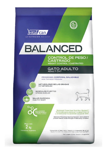 Vitalcan Balanced Gato Control Peso/castrados 7,5 Kg