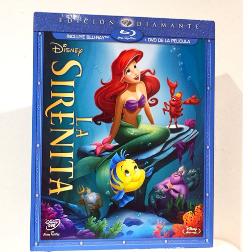 Disney La Sirenita The Little Mermaid Bluray Dvd Nuevo