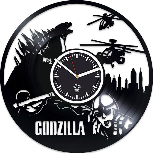 Godzilla Reloj De Pared De Vinilo Películas De Godzilla Relo