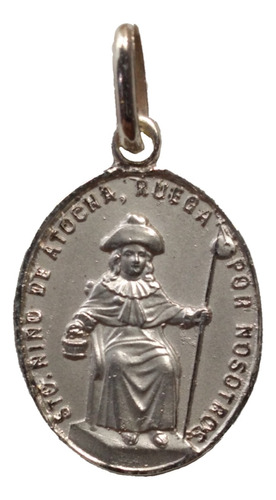 Medalla Plata 925 Santo Niño Atocha #387 Bautizo Comunión