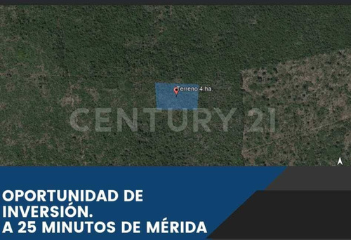 Terreno De 4 Hectáreas, En La Zona De Sierra Papacal Merida Para Inversión.