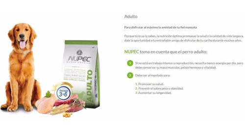 2kg Nupec Alimento Perro Croqueta Adultos Original