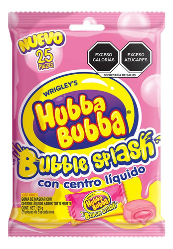 Chicle Hubba Bubba Splash Tuttifrutti De 125g X25