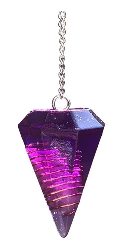 Orgonite Pêndulo Ametista Raio Violeta Transmutação