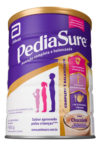 Abbott Pediasure fórmula infantil em pó sabor chocolate lata 850gr