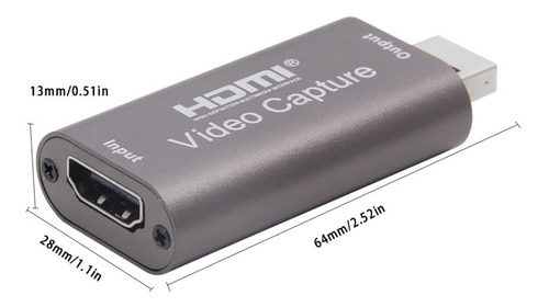 Imagen 2 de 5 de Capturadora De Video Portatil Hdmi - 1080p