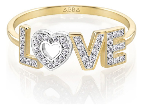 Anillo Love Oro 14k