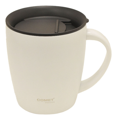 Taza Térmica En Acero Inox Doble Pared Con Tapa 380ml Comet