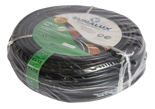 Cable Taller 2x1.5 Mm Tipo Taller Goma Alargue Rollo 100mts