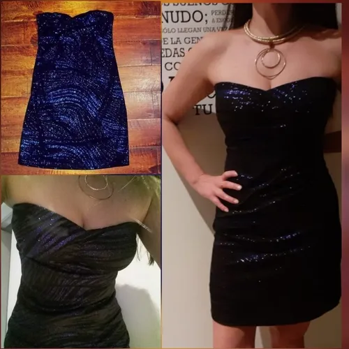 Vestido Corto Strapless Lurex Pimkie Barcelona