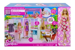 Barbie Casa 2 Pisos Casa Amueblada Para Muñecas Mattel