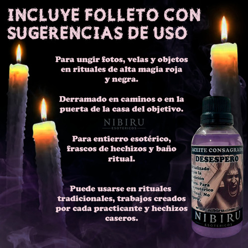 Aceite Del Desespero Dominio Fuerte Alta Magia Negra Y Roja