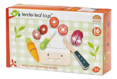 Tender Leaf Toys - Mini Tabla De Cortar De Chef - 16 Piezas