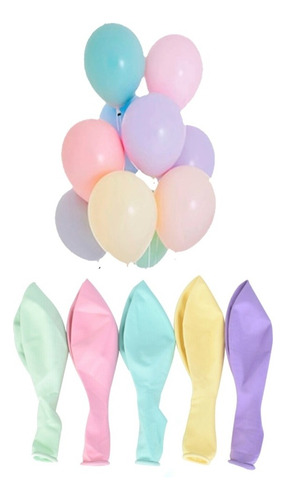 100 Globos Latex Colores Pastel Macarron # 12 Colores Pastel Color Durazno