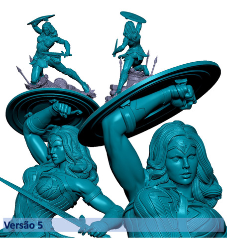 Mulher Maravilha 3d Stl - Pacote 8 Versões (gal Gadot)