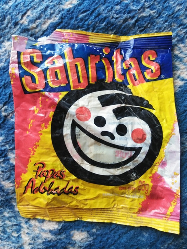 Envoltura Antigua De Sabritas Papás Adobadas De Los 90s (Usado)