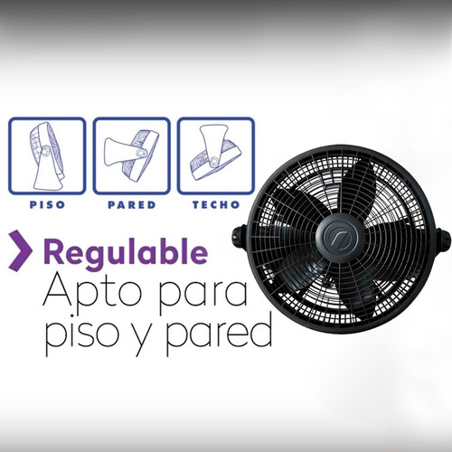 Turbo Ventilador 16 Piso O Pared Semi Industrial Indelplas