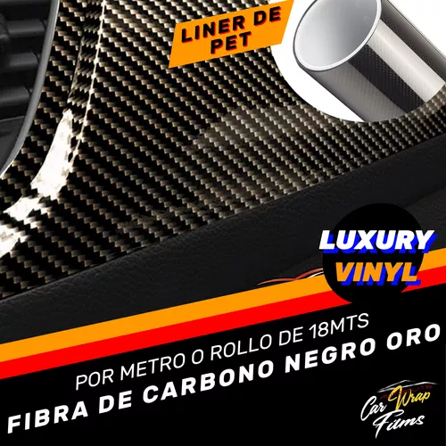 Vinil Automotriz Fibra De Carbono 5d Negro Autoelite 1x1.52m